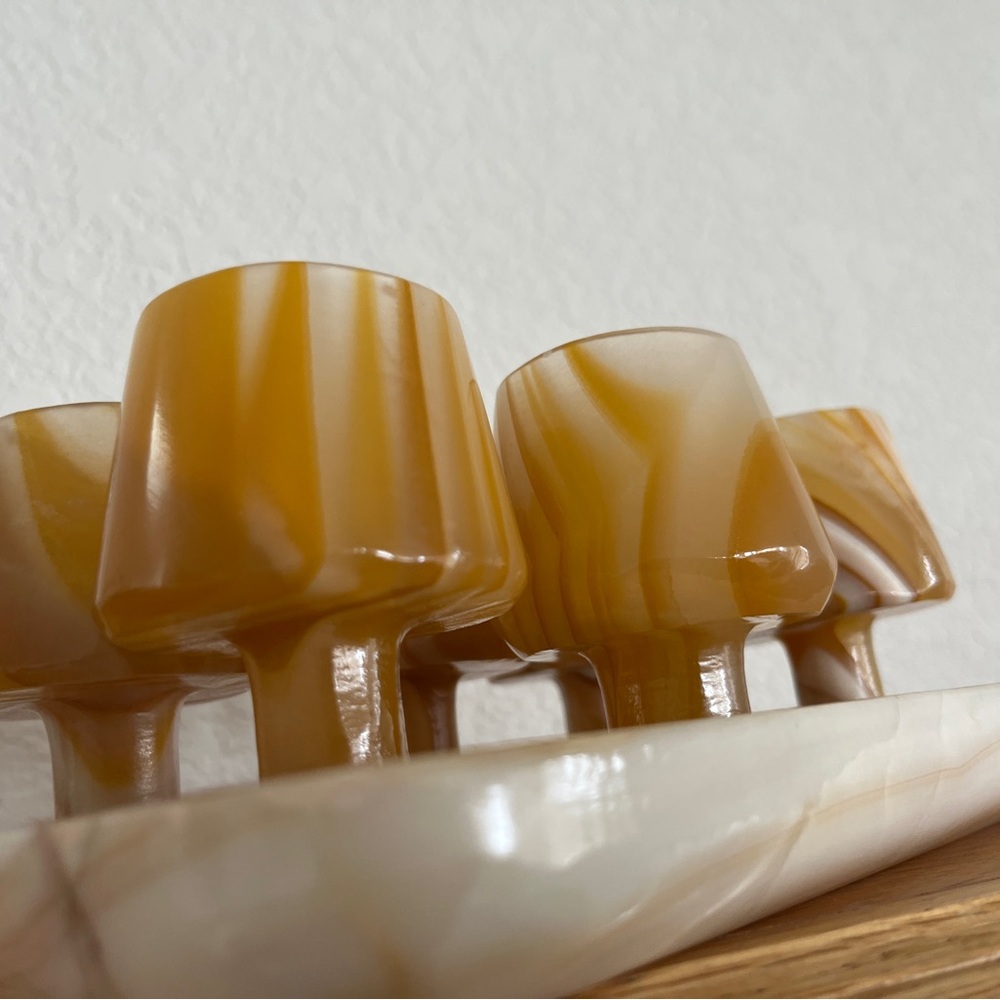 Vintage Mexican Onyx Swirl Glasses